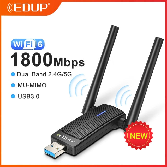 EDUP 300M-1300Mbps Mini USB3.0 Wifi Adapter Wifi Network Card Dual Band 5G/2.4GHz Wireless AC USB Adapter for PC Desktop Laptop