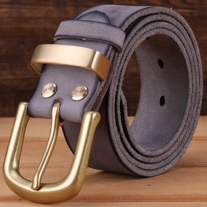 solid brass buckle 2025/26 full grain 100% genuine leather mens belts luxury hot designer high quality womens cowboy brown natural