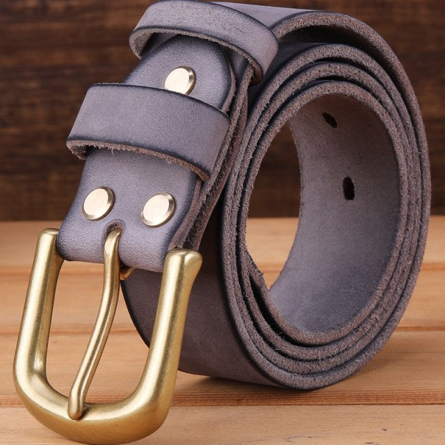 solid brass buckle 2025/26 full grain 100% genuine leather mens belts luxury hot designer high quality womens cowboy brown natural