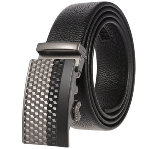 High quality mens belt leather belt automatic buckle  male Fashion designer jeans chain stretch luxury brand