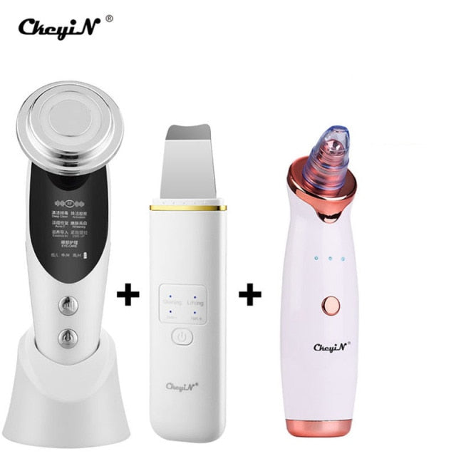 EMS LED Light Therapy Facial Massager with Ultrasonic Skin Cleaning Function. Helps To Maintain Your Skin in Top Condition by Rejuvenating, Moisturising, and Cleansing your skin