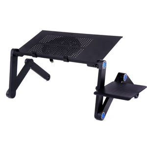 Cooling Fan Laptop desk Portable Adjustable Foldable Computer Desks Notebook Holder tv bed PC Lapdesk Table Stand With Mouse Pad