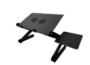 Cooling Fan Laptop desk Portable Adjustable Foldable Computer Desks Notebook Holder tv bed PC Lapdesk Table Stand With Mouse Pad