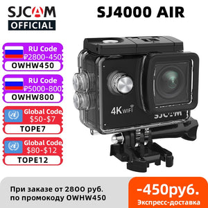 Original SJCAM SJ4000 AIR 4K Action Camera Full HD Allwinner 4K 30FPS WIFI 2.0&quot; Screen Mini Helmet Waterproof Sports DV Camera