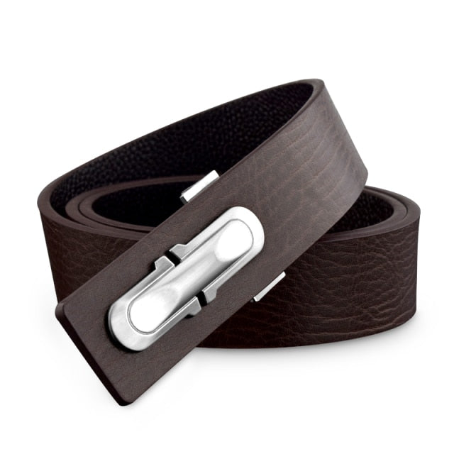 Men's Luxury Leather Belt, Fashion Leather Waist Belt For Men