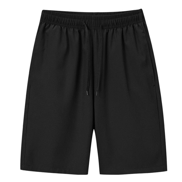 Ice Silks Quick Drying Men Casual Shorts With Pocket Drawstring Waist Daily Home Travel Summer Beach Shorts New