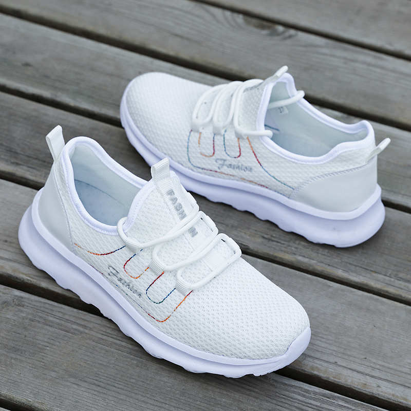 Ladies White Sport/Fashion Sneakers Light and Comfortable Walk-on-Air High Quality Casual/Running Shoes