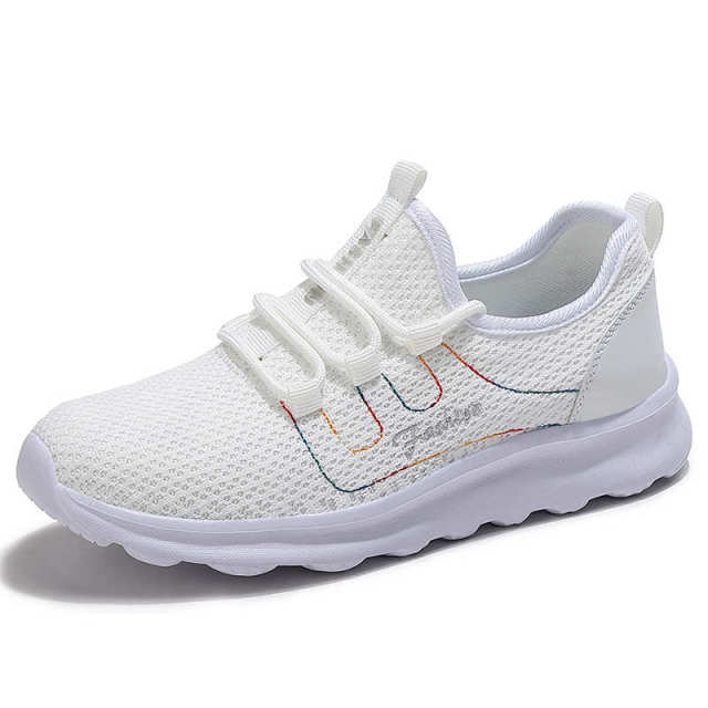 Ladies White Sport/Fashion Sneakers Light and Comfortable Walk-on-Air High Quality Casual/Running Shoes