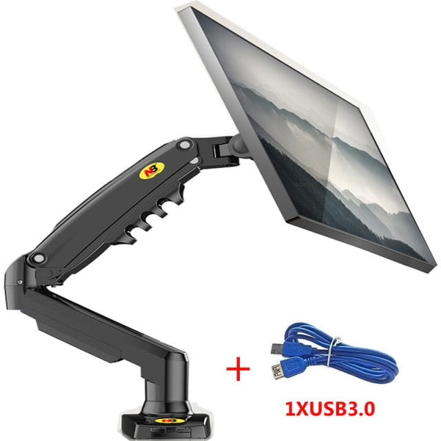 F80 17-30 inch Desktop LED LCD Monitor Mount Ergonomic Gas Spring Design Holds 9kgs