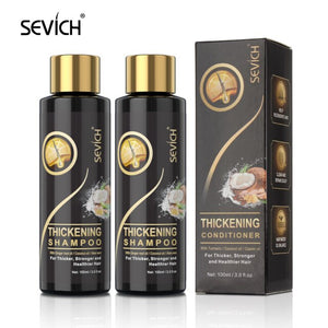 Sevich 2PCS/SET Coconut Oil Hair Shampoo Moisturizing Anti-Hair Loss Scalp Repair Scalp Treatment Thickening Hair Growth Serum