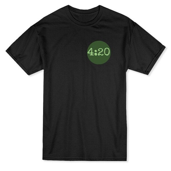 4:20 Time Graphic Mens Black T-shirt