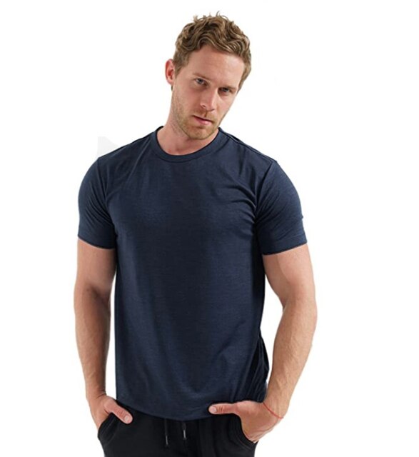 2025 Men's Merino Wool T Shirt Base Layer Wool Tee 100% Shirt Men 170grm Breathable Anti-Odour S to XXL