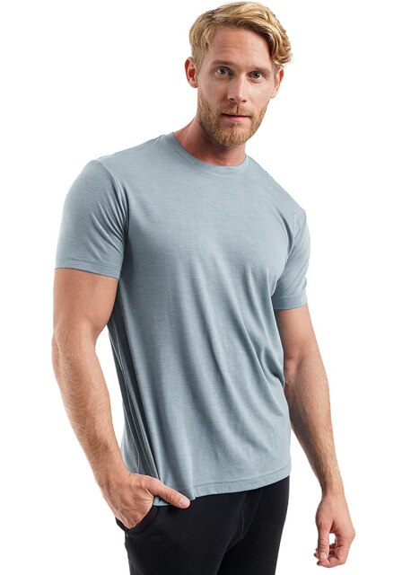 2025 Men's Merino Wool T Shirt Base Layer Wool Tee 100% Shirt Men 170grm Breathable Anti-Odour S to XXL