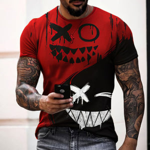 Summer XOXO Pattern 3d Printed T-Shirt 2025/26 New Trend Fashion Mens Street Casual Handsome Sweatshirt