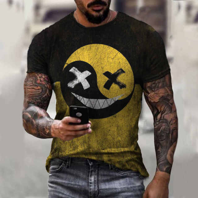 Summer XOXO Pattern 3d Printed T-Shirt 2025/26 New Trend Fashion Mens Street Casual Handsome Sweatshirt