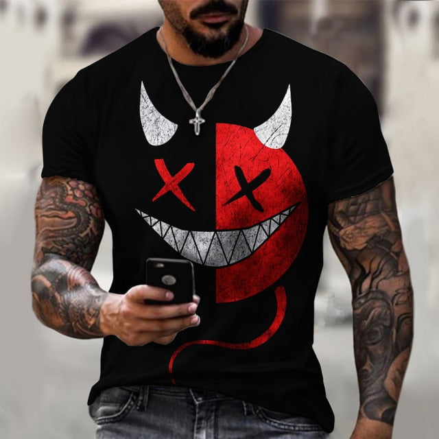 Summer XOXO Pattern 3d Printed T-Shirt 2025/26 New Trend Fashion Mens Street Casual Handsome Sweatshirt