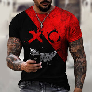 Summer XOXO Pattern 3d Printed T-Shirt 2025/26 New Trend Fashion Mens Street Casual Handsome Sweatshirt