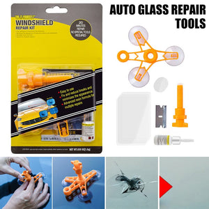 Windshield Repair Kit Fix Car Windscreen Bullseye Rock Chip Crack Scratch EDF88