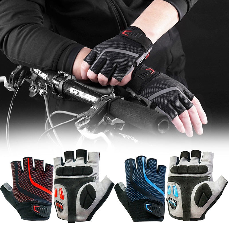 Cycling Gloves Mountain Bike Gloves Half Finger with Shock Absorbing Breathable for Summer Cycling Rock Climbing Gym Hiking