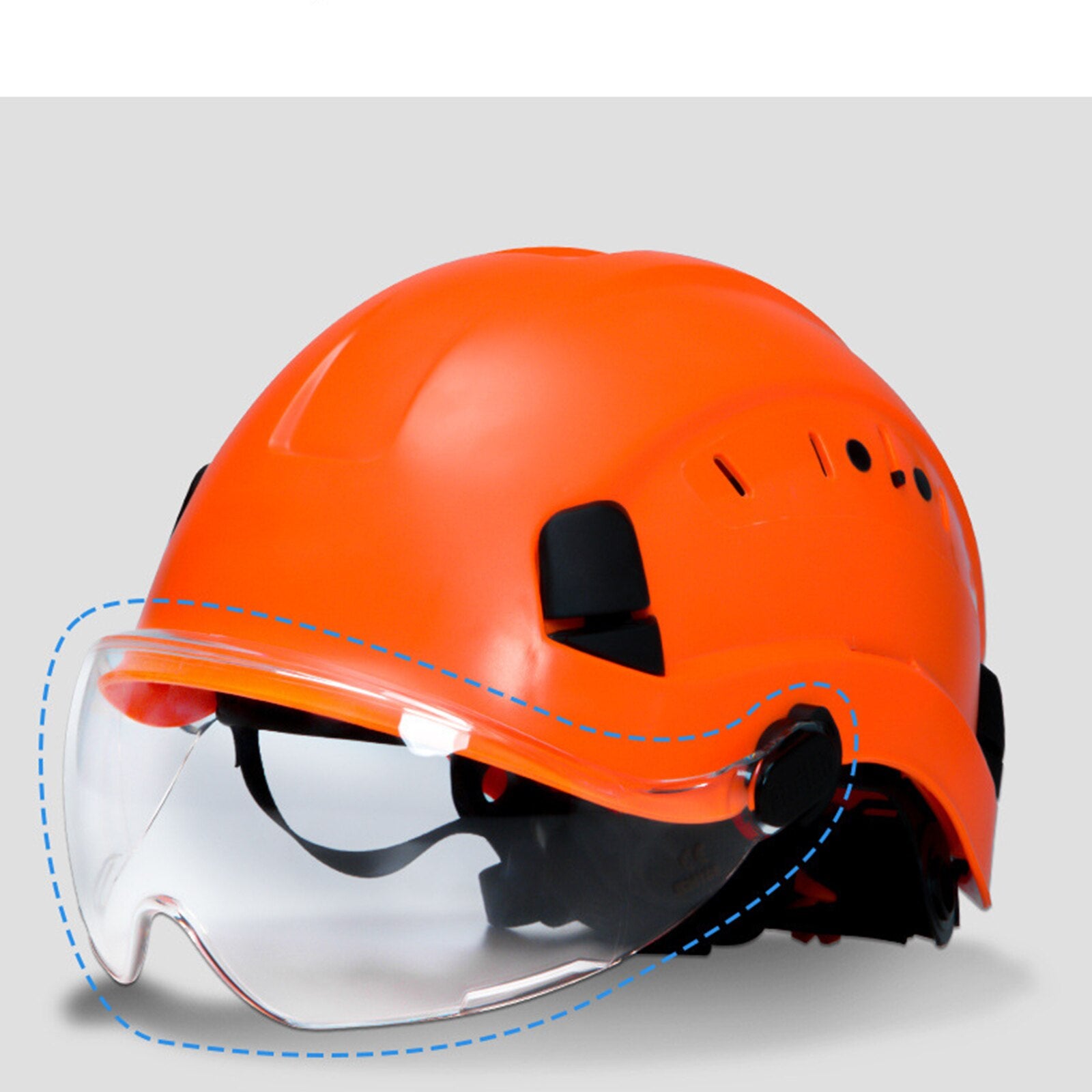 Adjustable Rock Climbing Helmet with Protective Goggles