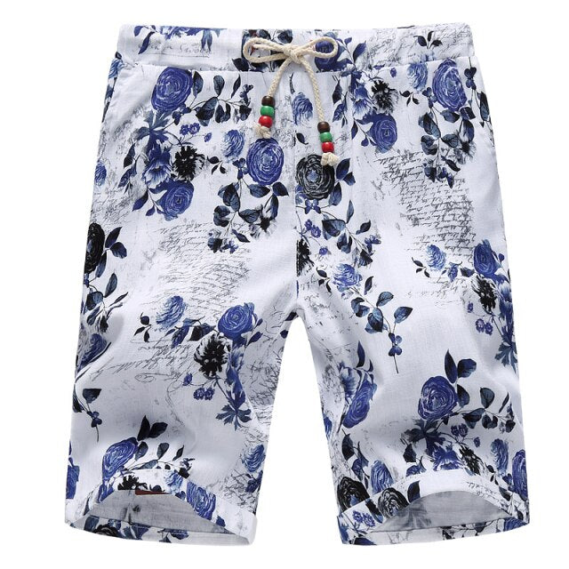 Men's Casual  Bermuda Shorts New for 2022/23 with Stylish Floral Print. Loose Fit With Drawstring. Ideal Casual/Holiday Ware