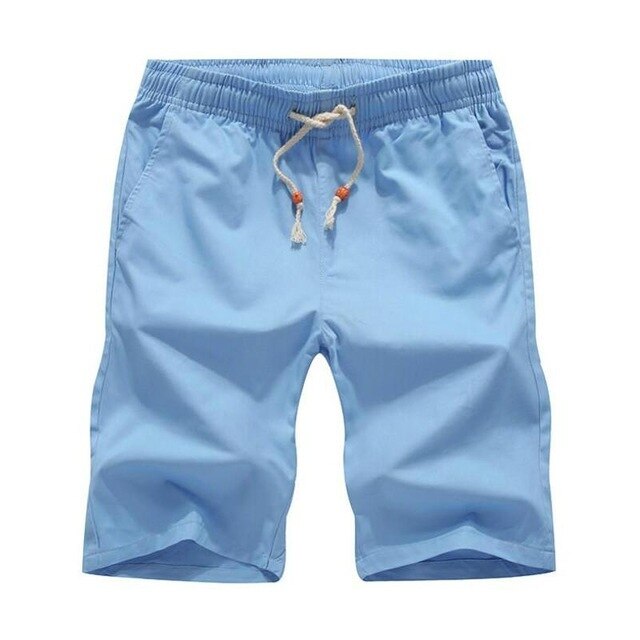 Men&#39;s  Solid Color Cotton Shorts Lacing With Pocket Slim Fit Man For Casual Home Shorts Asian Size Men Fashion Style 2021