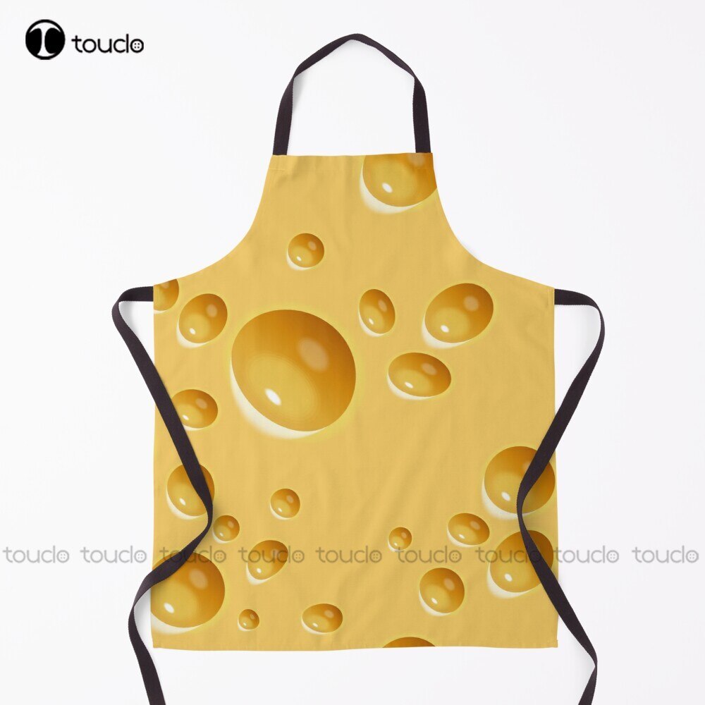 New Swiss Cheese Printed Fun Apron For Foodies - Unisex