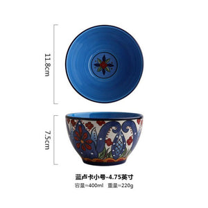 Bohemian Beautifully Hand-Painted Ceramic Tableware Individual Bowls