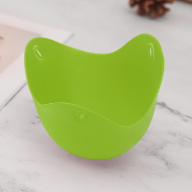 Trendy Eco- Friendly Silicone Egg Poacher available in Green Red Orange or Blue