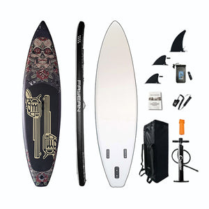 Surf SUP Board Inflatable Stand Up Paddle Board SUP Dimensions 10.5 feet x 33 inches x 6 inches includes Pump Paddle Backpack Coil Leash Waterproof Case