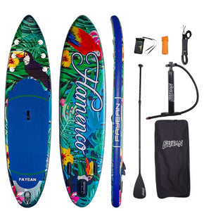 Surf SUP Board Inflatable Stand Up Paddle Board SUP Dimensions 10.5 feet x 33 inches x 6 inches includes Pump Paddle Backpack Coil Leash Waterproof Case