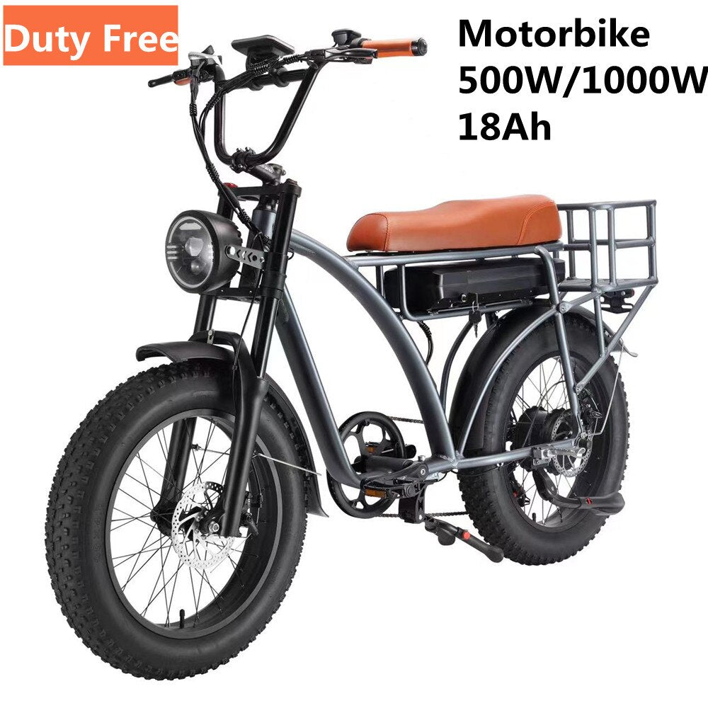 EBIKE 2022 Duty Free EU/US Smlro Motor Electric Bike 48V 500W 1000W 18AH 7 Speed Snow Mountain Tire Bicycle Ebike For Adult Man