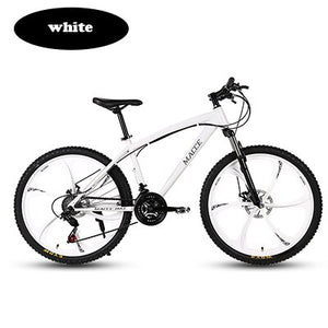 Mountain Bike Bicycle 21/24/27 Speed Double Disc Brake 26 Inch Male And Female Students One-Wheel Variable Speed Bicycle