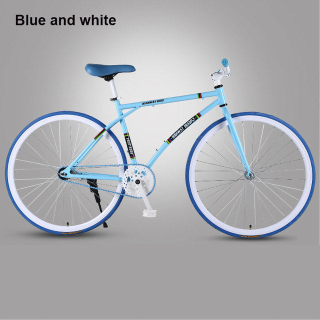 26 inch Road Bicycle Fixed Gear BIke Brake Fine Tire Lightweight Adult Track Single Speed Bicycle Adult student