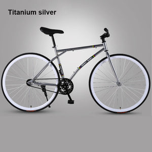 26 inch Road Bicycle Fixed Gear BIke Brake Fine Tire Lightweight Adult Track Single Speed Bicycle Adult student