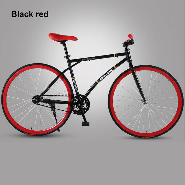 26 inch Road Bicycle Fixed Gear BIke Brake Fine Tire Lightweight Adult Track Single Speed Bicycle Adult student