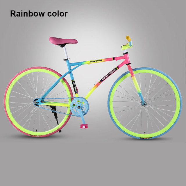 26 inch Road Bicycle Fixed Gear BIke Brake Fine Tire Lightweight Adult Track Single Speed Bicycle Adult student