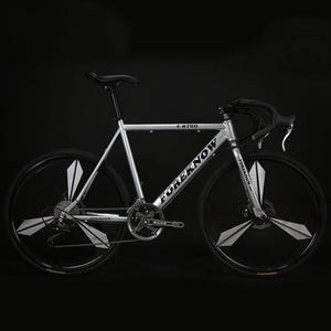 Cycling Bicycle Road Bike One Wheel 27 Speed Bend Fixed Gear Adult Double Disc Brake Solid Tire Student