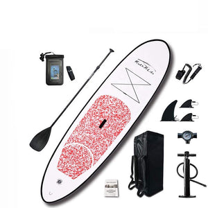 Surf Board SUP Inflatable Stand Up Paddle Board Includes Pump Paddle Backpack Coil Leash Waterproof Bag